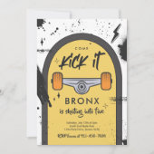 Skateboard komt langs strandsport kaart (Voorkant)