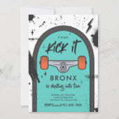 Skateboard komt langs strandsport kaart (Voorkant)