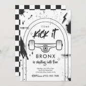 Skateboard komt langs strandsport kaart (Voorkant / Achterkant)