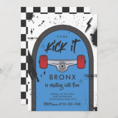 Skateboard komt langs strandsport kaart (Voorkant / Achterkant)