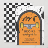 Skateboard komt langs strandsport kaart (Voorkant / Achterkant)