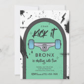 Skateboard komt langs strandsport kaart (Voorkant)