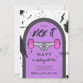 Skateboard komt langs strandsport kaart (Voorkant)