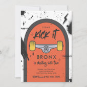 Skateboard komt langs strandsport kaart (Voorkant)