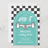 Skateboard komt langs strandsport kaart (Voorkant)