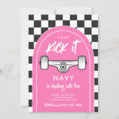 Skateboard komt langs strandsport kaart (Voorkant)