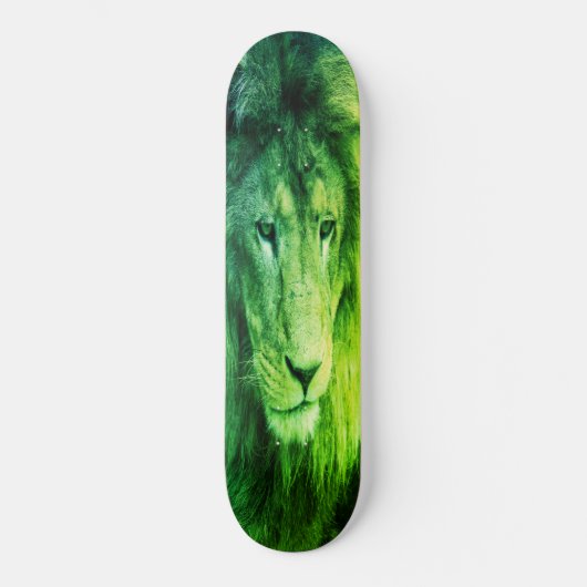Skateboard krachtig GREEN LION (Voorkant)