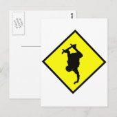 Skateboard kruising briefkaart (Voorkant / Achterkant)