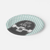 Skateboard Laten we het 'Birthday Paper'-Borden ma Papieren Bordje (Gekanteld)