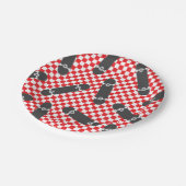 Skateboard Laten we het 'Birthday Paper'-Borden ma Papieren Bordje (Gekanteld)