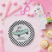 Skateboard Laten we het 'Birthday Paper'-Borden ma Papieren Bordje (Feest)