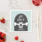 Skateboard Laten we het 'Birthday Paper'-Borden ma Servet (Insitu)