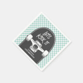 Skateboard Laten we het 'Birthday Paper'-Borden ma Servet (Hoek)