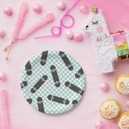 Skateboard Laten we het 's avonds doden Papieren Bordje (Feest)