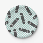 Skateboard Laten we het 's avonds doden Papieren Bordje (Voorkant)