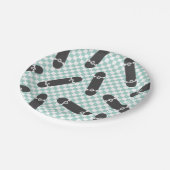 Skateboard Laten we het 's avonds doden Papieren Bordje (Gekanteld)