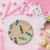 Skateboard Laten we het 's avonds doden Papieren Bordje (Feest)