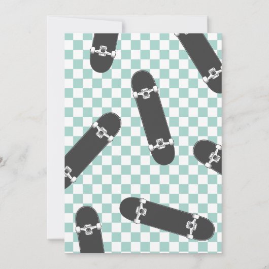 Skateboard Laten we 't 's avonds uitnodigen Kaart (Achterkant)