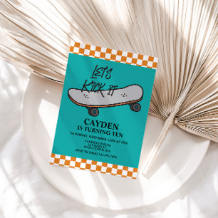 Skateboard Laten we 't 's avonds uitnodigen Kaart