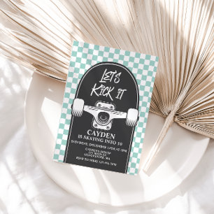 Skateboard Laten we 't 's avonds uitnodigen Kaart