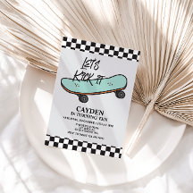 Skateboard Laten we 't 's avonds uitnodigen