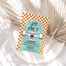 Skateboard Laten we 't 's avonds uitnodigen