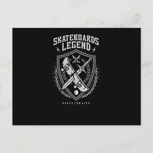 Skateboard Legend Briefkaart (Voorkant)