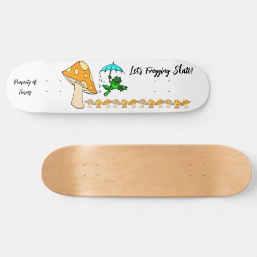 Skateboard Let's Frogging Schaats paddenstoel (Horizontaal)