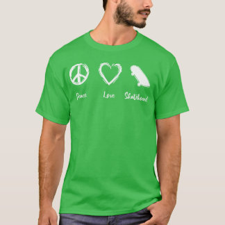 Skateboard Liefde retro T-shirt