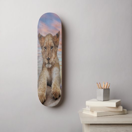 Skateboard LION CUB SUNSET (Muurkunst)