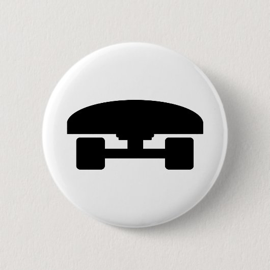 Skateboard-logo-pictogram Ronde Button 5,7 Cm (Voorkant)