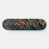Skateboard - Luxe Blauwe Mozaïek Kunst Deck (Horizontaal)