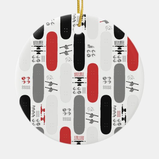 Skateboard Madness (GRB) Keramisch Ornament (Voorkant)