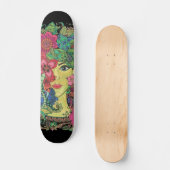 Skateboard Mandalas sobre rostro de mujer joven (Voorkant)