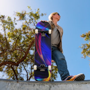 Skateboard met abstracte kleurrijke lichten - mode