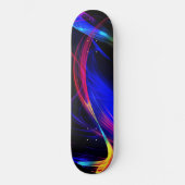 Skateboard met abstracte kleurrijke lichten - mode (Voorkant)