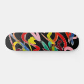 Skateboard met Abstracte Kunst (Horizontaal)