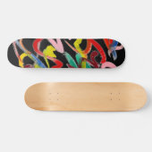 Skateboard met Abstracte Kunst (Horizontaal)