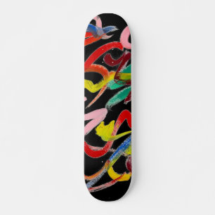 Skateboard met Abstracte Kunst