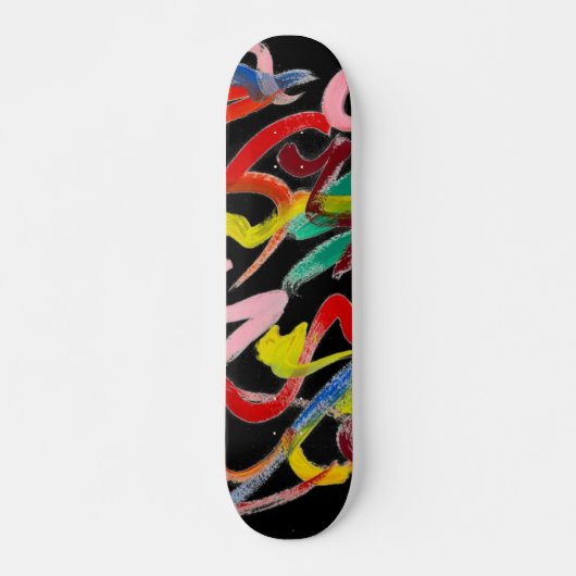 Skateboard met Abstracte Kunst (Voorkant)
