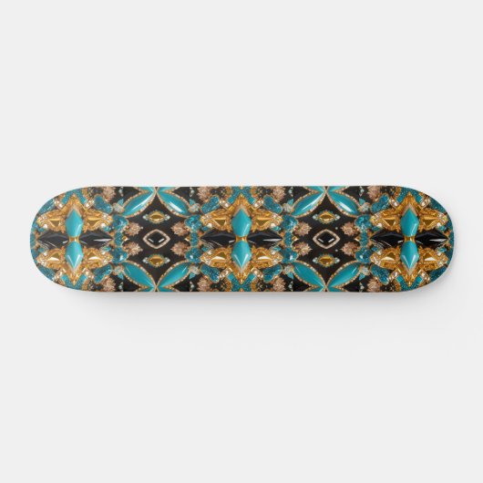 Skateboard met Bahamas kleuren ontwerp (Horizontaal)