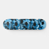 Skateboard met blauw Skulls-ontwerp (Horizontaal)
