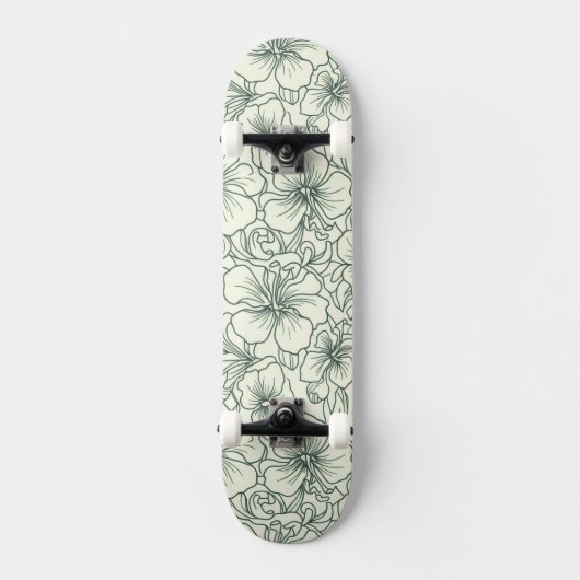 Skateboard met bloemendesign (Voorkant)