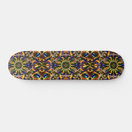 Skateboard met Brazilië Kleuren Design (Horizontaal)