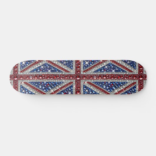 Skateboard met Britse kleuren Design (Horizontaal)