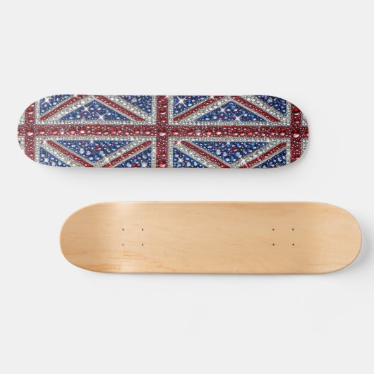 Skateboard met Britse kleuren Design (Horizontaal)