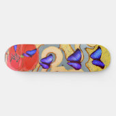 SKATEBOARD MET BUTTERFLIES EN KANJI-LIEFDE KANJI (Horizontaal)
