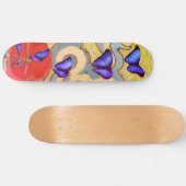 SKATEBOARD MET BUTTERFLIES EN KANJI-LIEFDE KANJI (Horizontaal)
