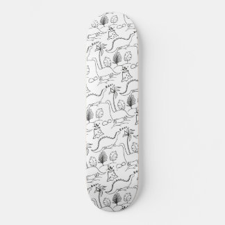 Skateboard met dinosauriërs.