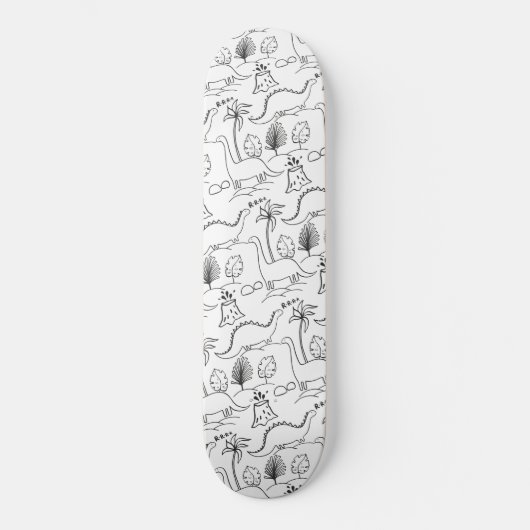 Skateboard met dinosauriërs. (Voorkant)